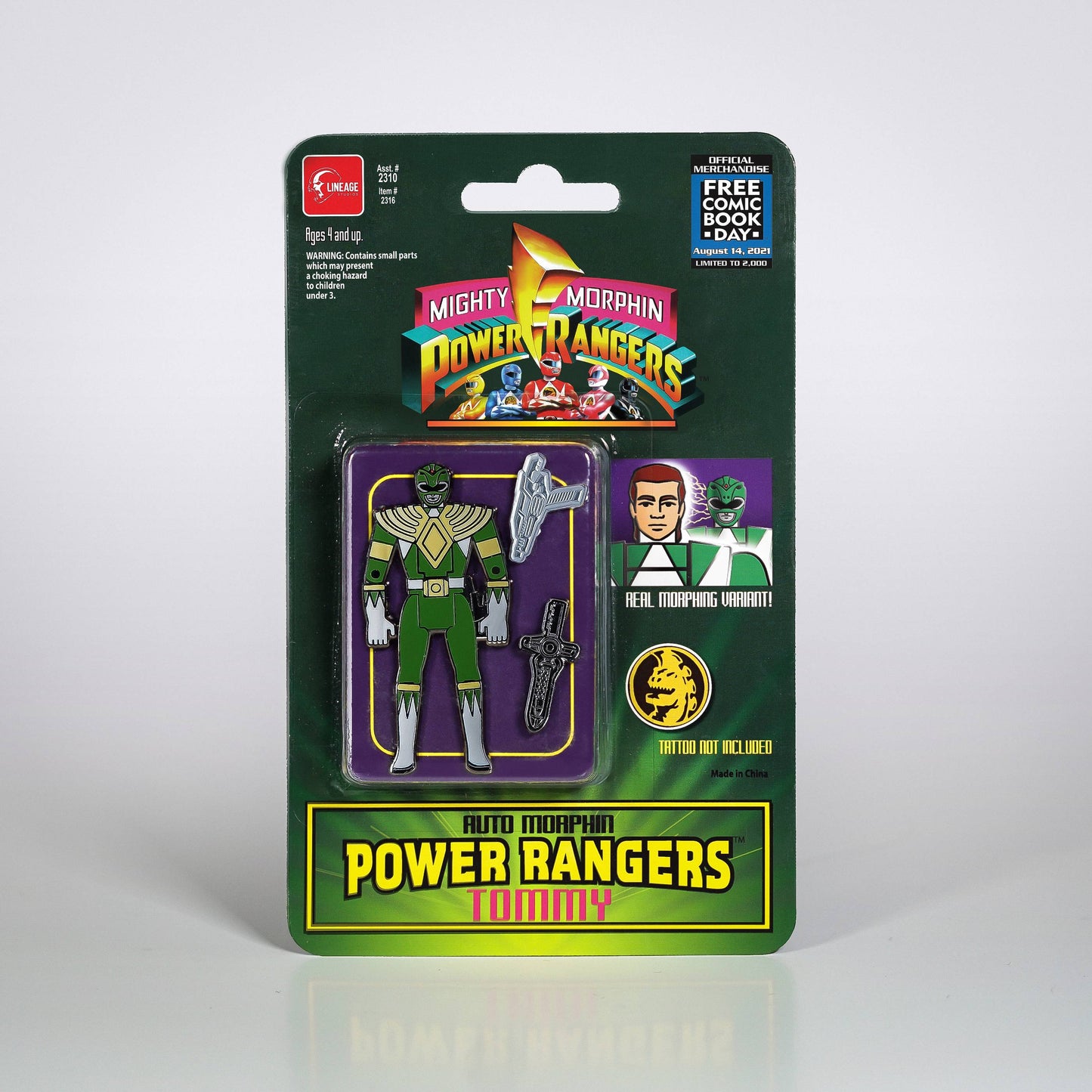 FCBD 2021 POWER RANGERS AUTOMORPHIN GREEN RANGER PX PIN
