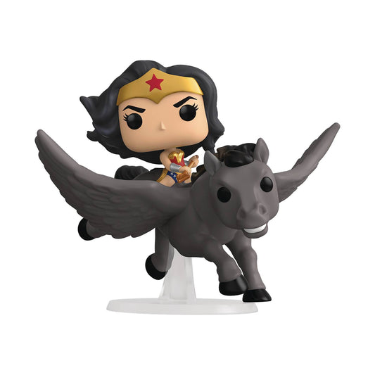 POP RIDES SUPER DLX WONDER WOMAN 80TH WONDER WOMAN ON PEGASUS VIN FIG