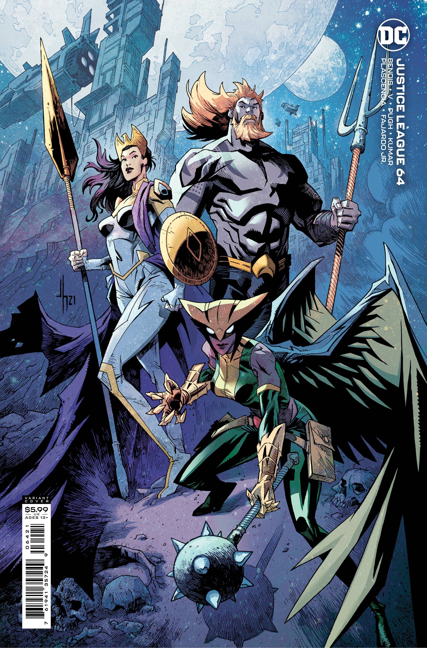 JUSTICE LEAGUE #64 CVR B CARDSTOCK HOWARD VAR