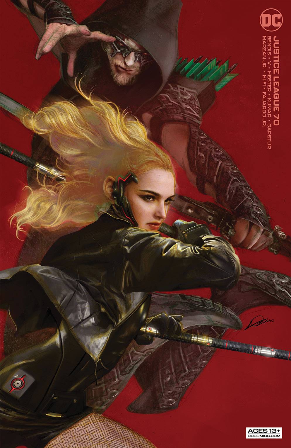 JUSTICE LEAGUE #70 CVR B LOZANO CARD STOCK VAR