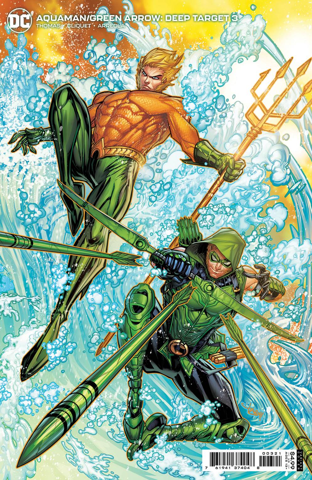 AQUAMAN GREEN ARROW DEEP TARGET #3 (OF 7) CVR B