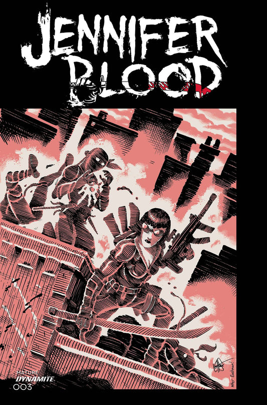 JENNIFER BLOOD #3 CVR L FOC BONUS TMNT HOMAGE HAES