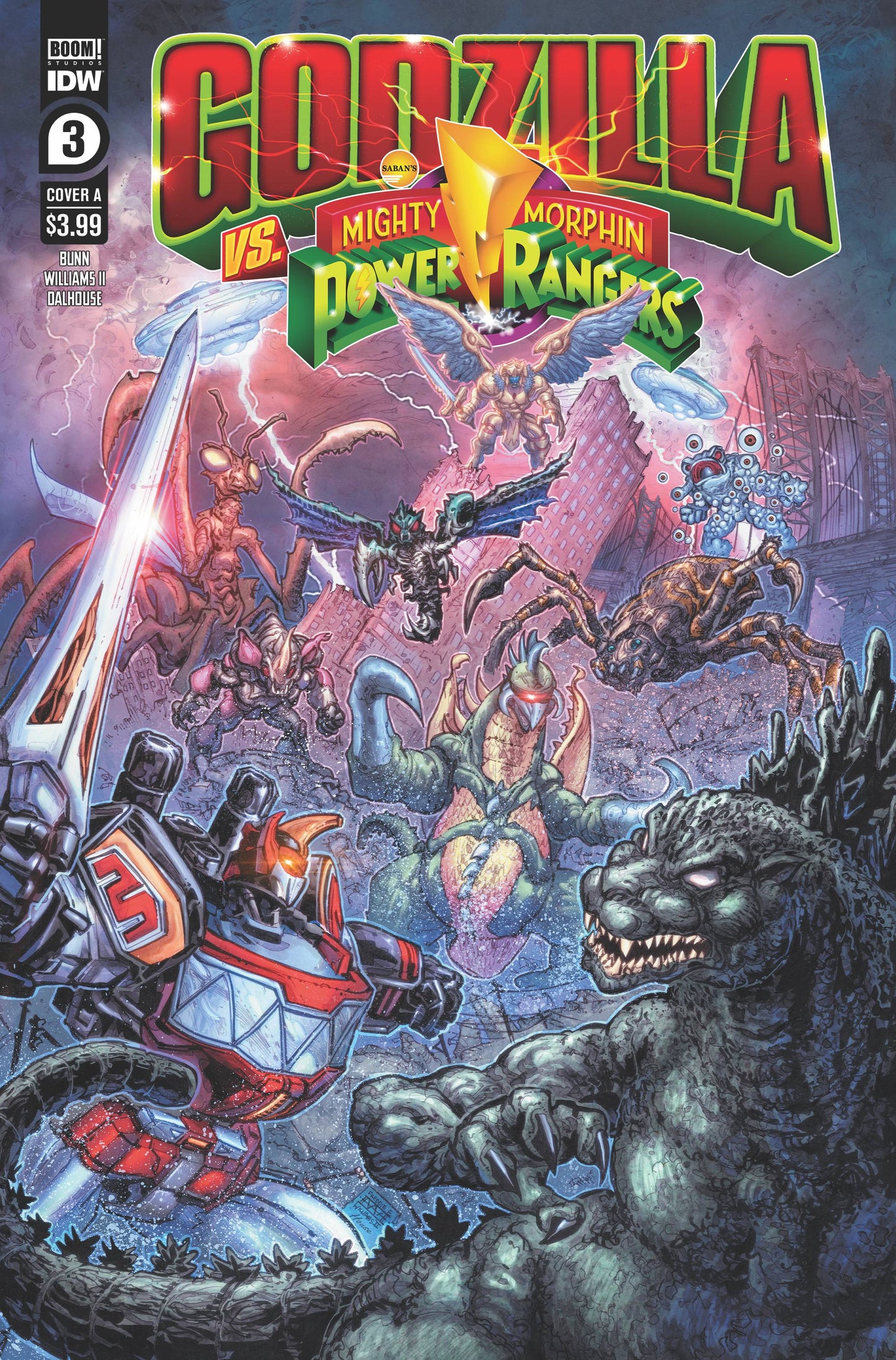GODZILLA VS MMPR #3 (OF 5) CVR A FREDDIE WILLIAMS