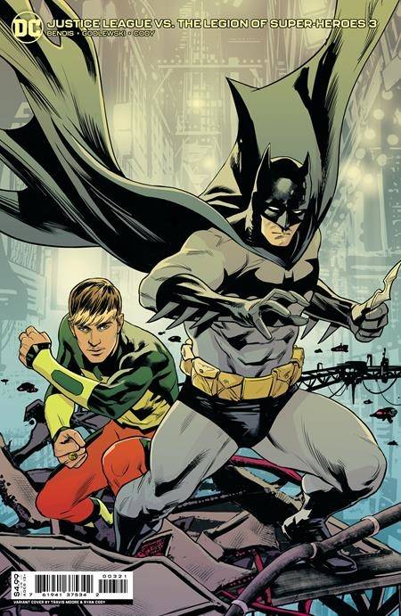 JUSTICE LEAGUE VS LEGION OF SUPERHEROES #4 CVR B MOORE CARD STOCK VAR