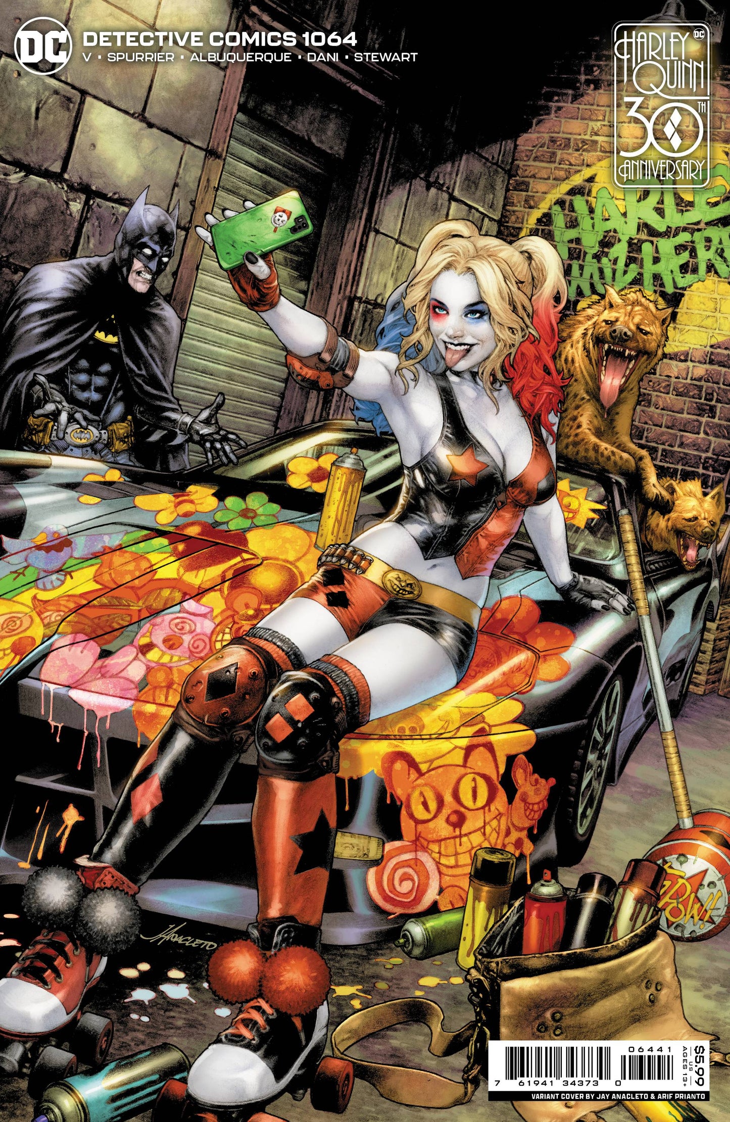 DETECTIVE COMICS #1064 CVR C ANACLETO HARLEY QUINN 30TH ANNIVERSARY VAR