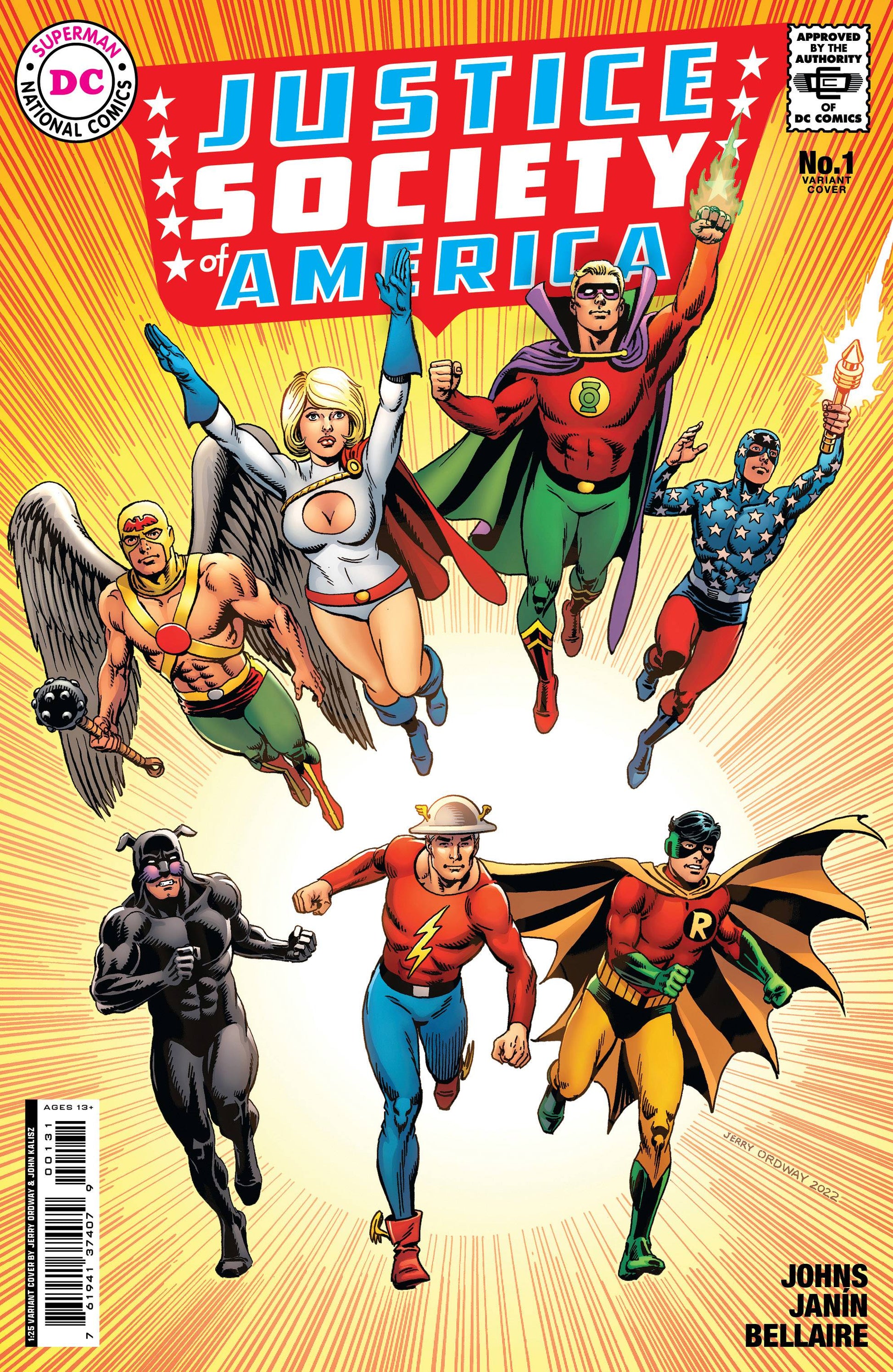 JUSTICE SOCIETY OF AMERICA #1 CVR D 1:25 ORDWAY VAR