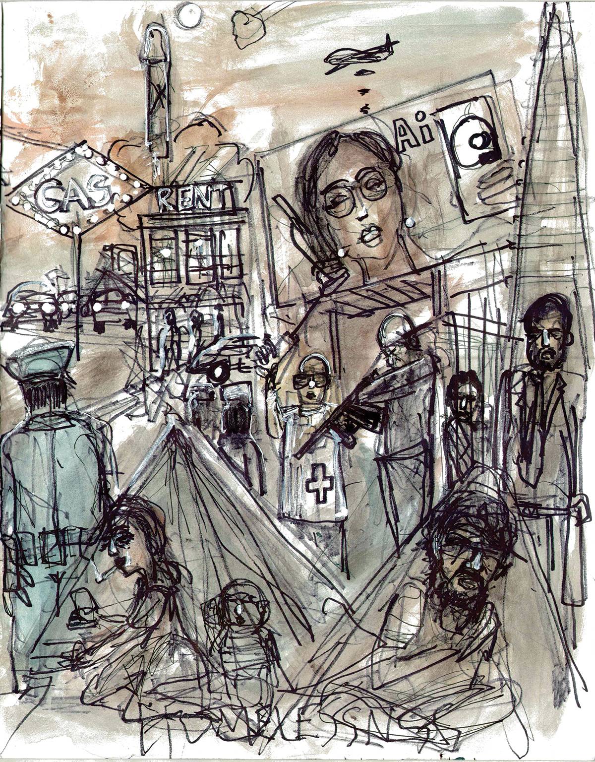 ROGUE STATE #1 CVR I CHUCK D GALLERY TRIPTYCH 3 OF 3 (MR)