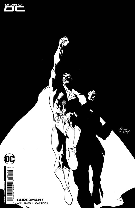 SUPERMAN #1 CVR M INC 1:25 KUBERT B&W CARD STOCK VAR