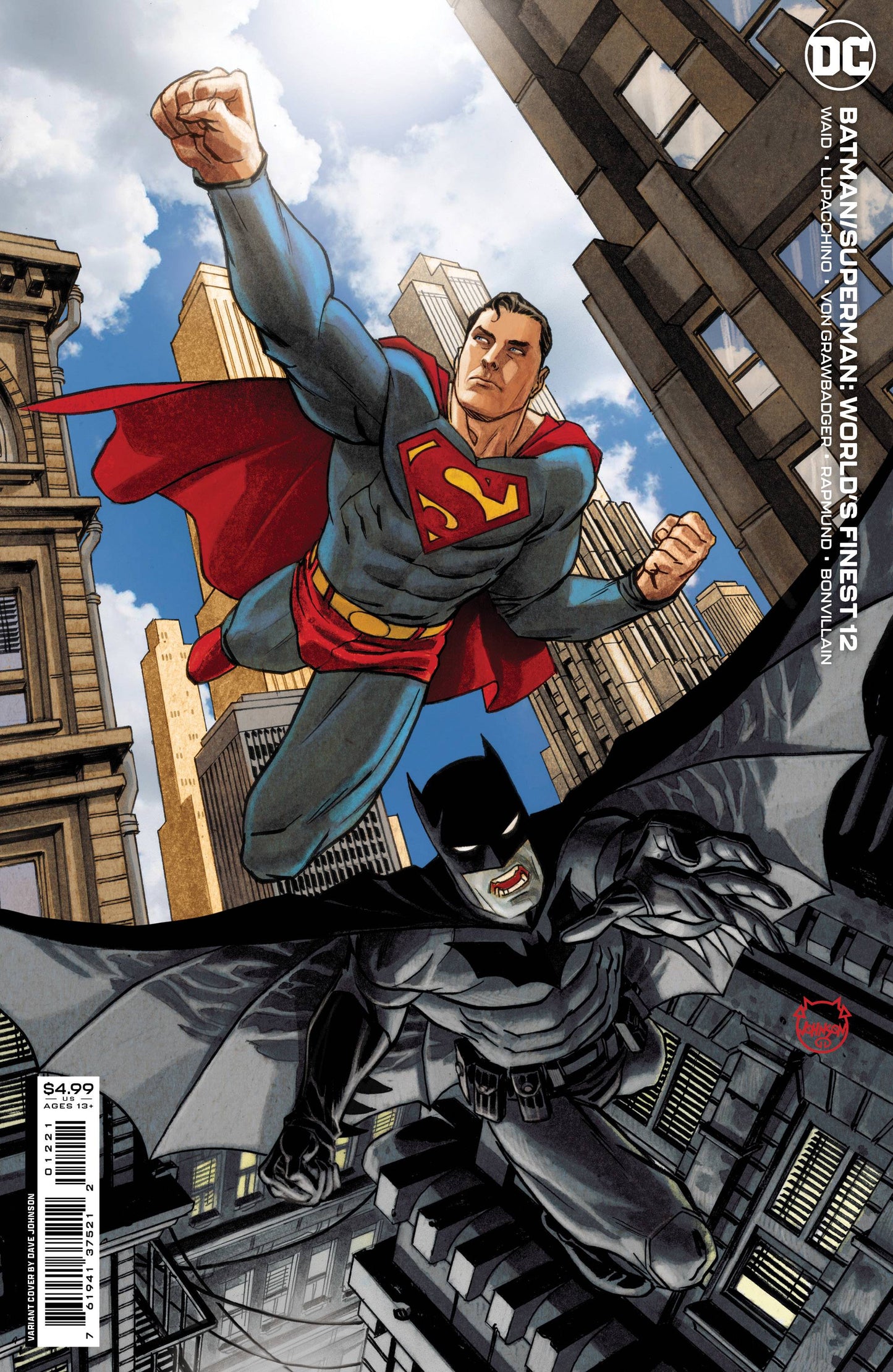 BATMAN SUPERMAN WORLDS FINEST #12 CVR B JOHNSON CARD STOCK VAR