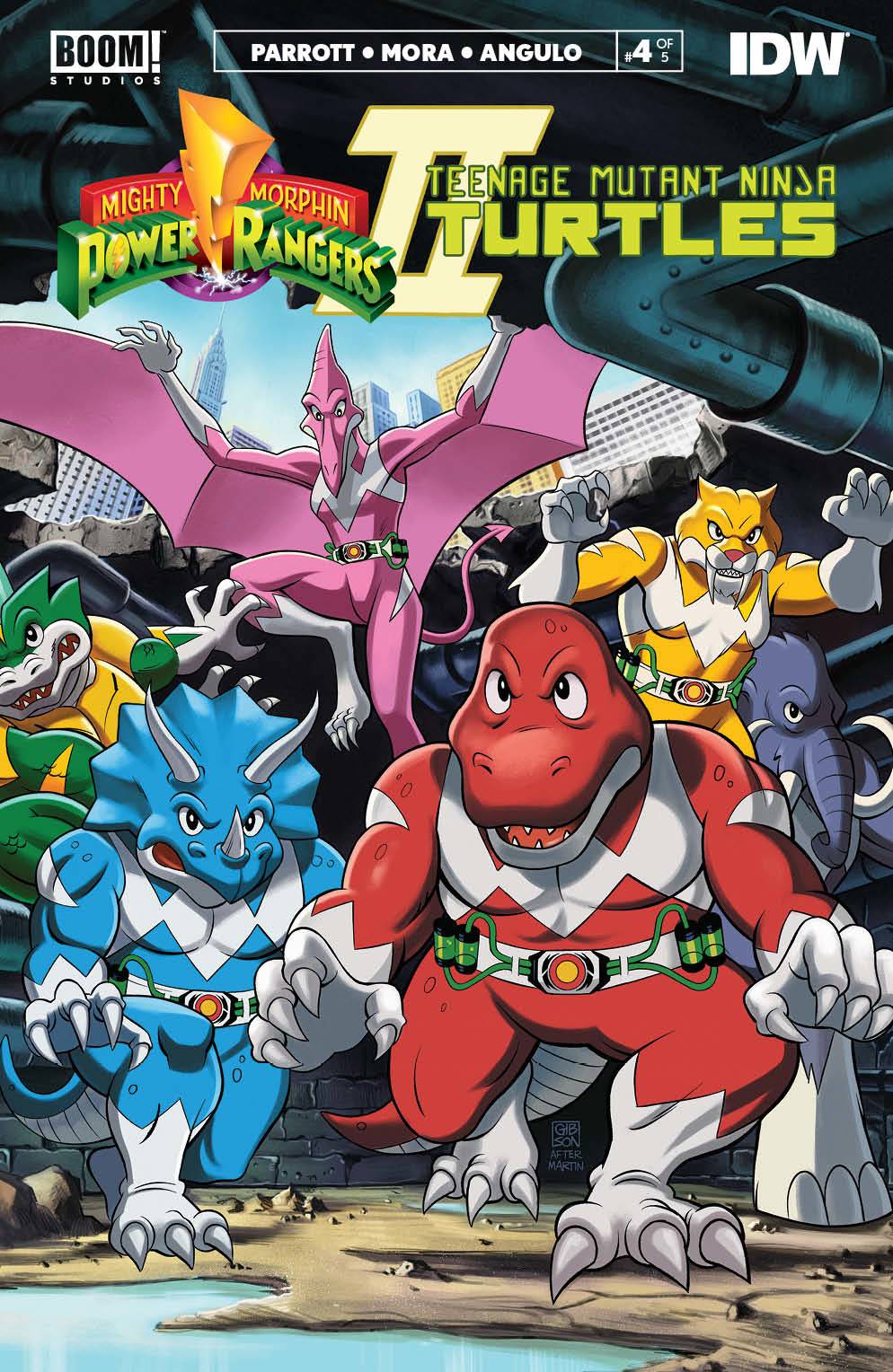 MMPR TMNT II #4 (OF 5) CVR C MMPR VAR GIBSON 