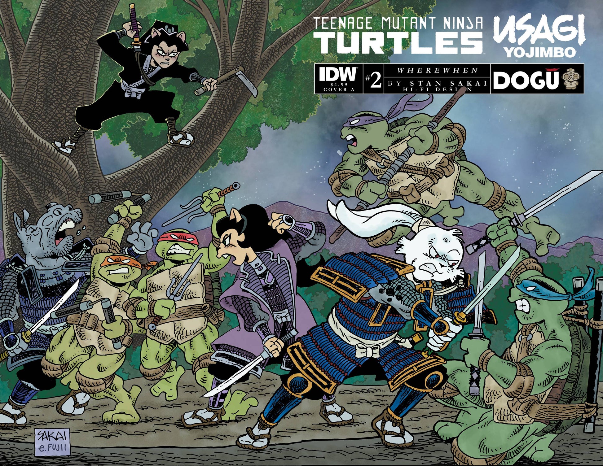 TMNT USAGI YOJIMBO WHEREWHEN #2 CVR A SAKAI