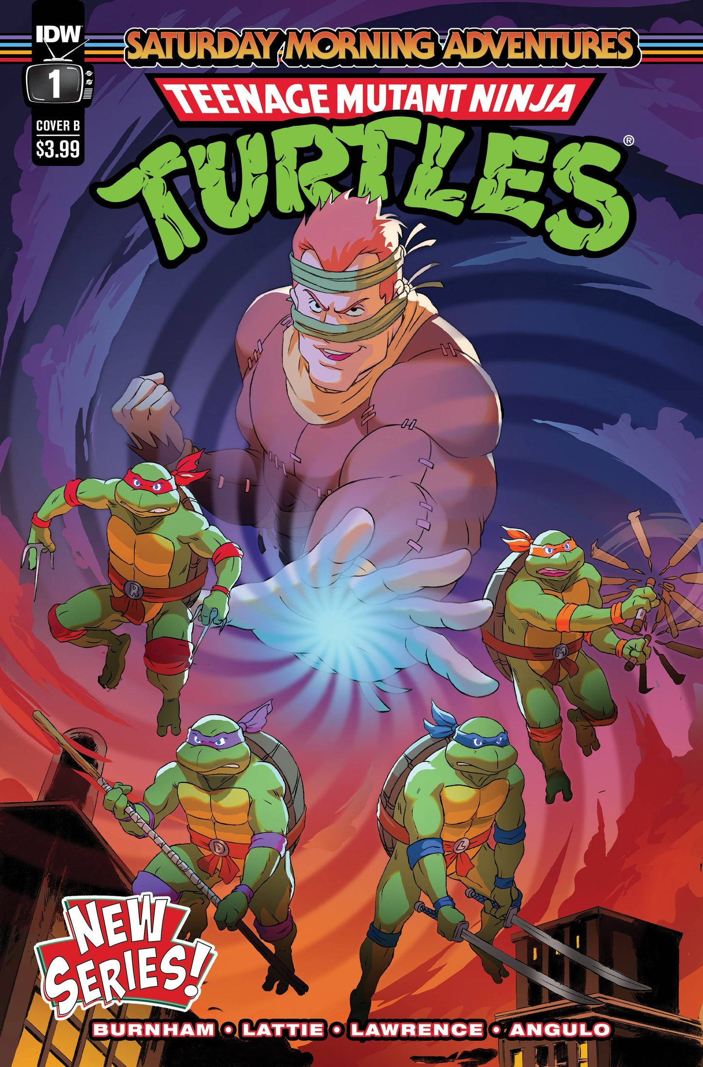 TMNT SATURDAY MORNING ADV CONTINUED #1 CVR B SCHOE