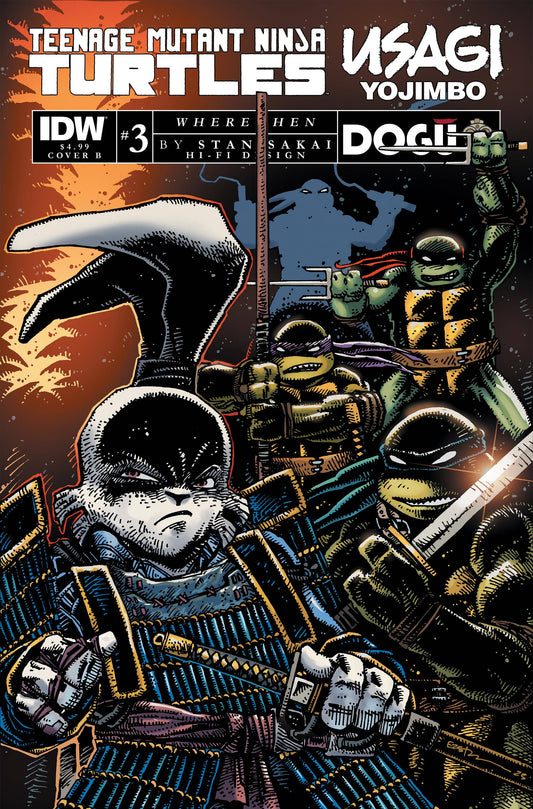 TMNT USAGI YOJIMBO WHEREWHEN #3 CVR B EASTMAN