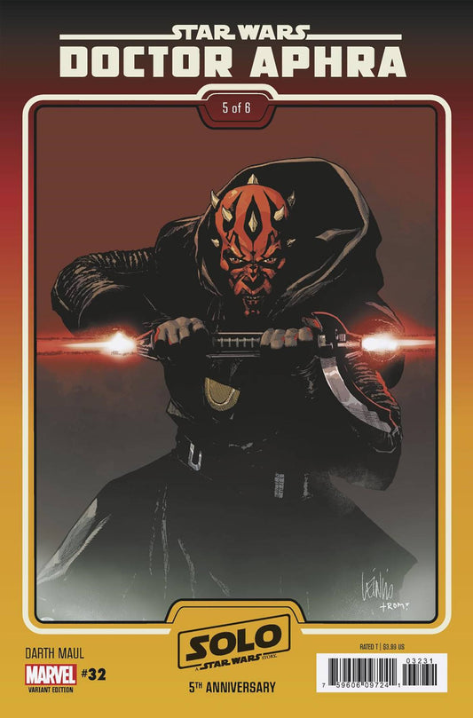 STAR WARS DOCTOR APHRA #32 YU DARTH MAUL SOLO 5TH ANNIVERSARY VAR