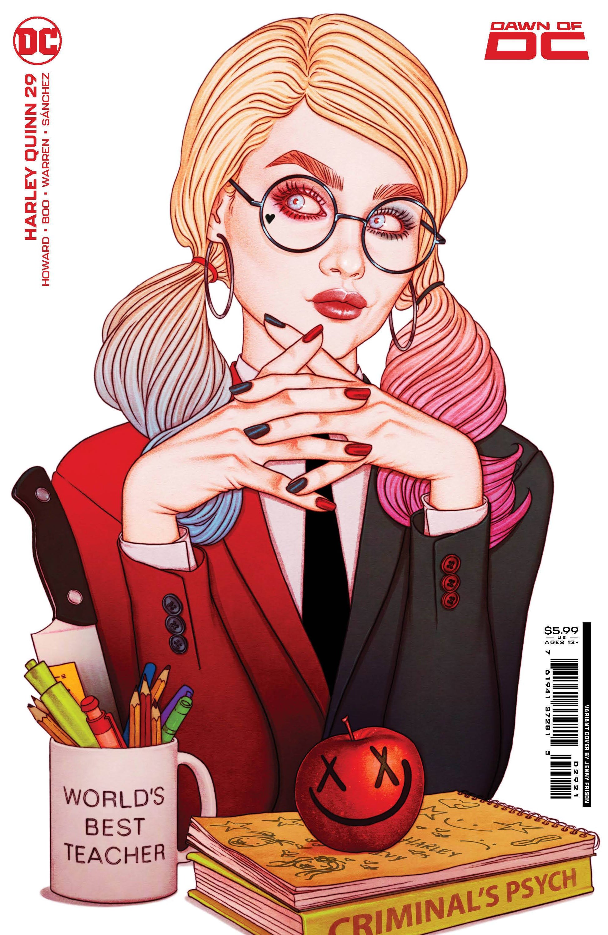 HARLEY QUINN #29 CVR B JENNY FRISON CARD STOCK VAR