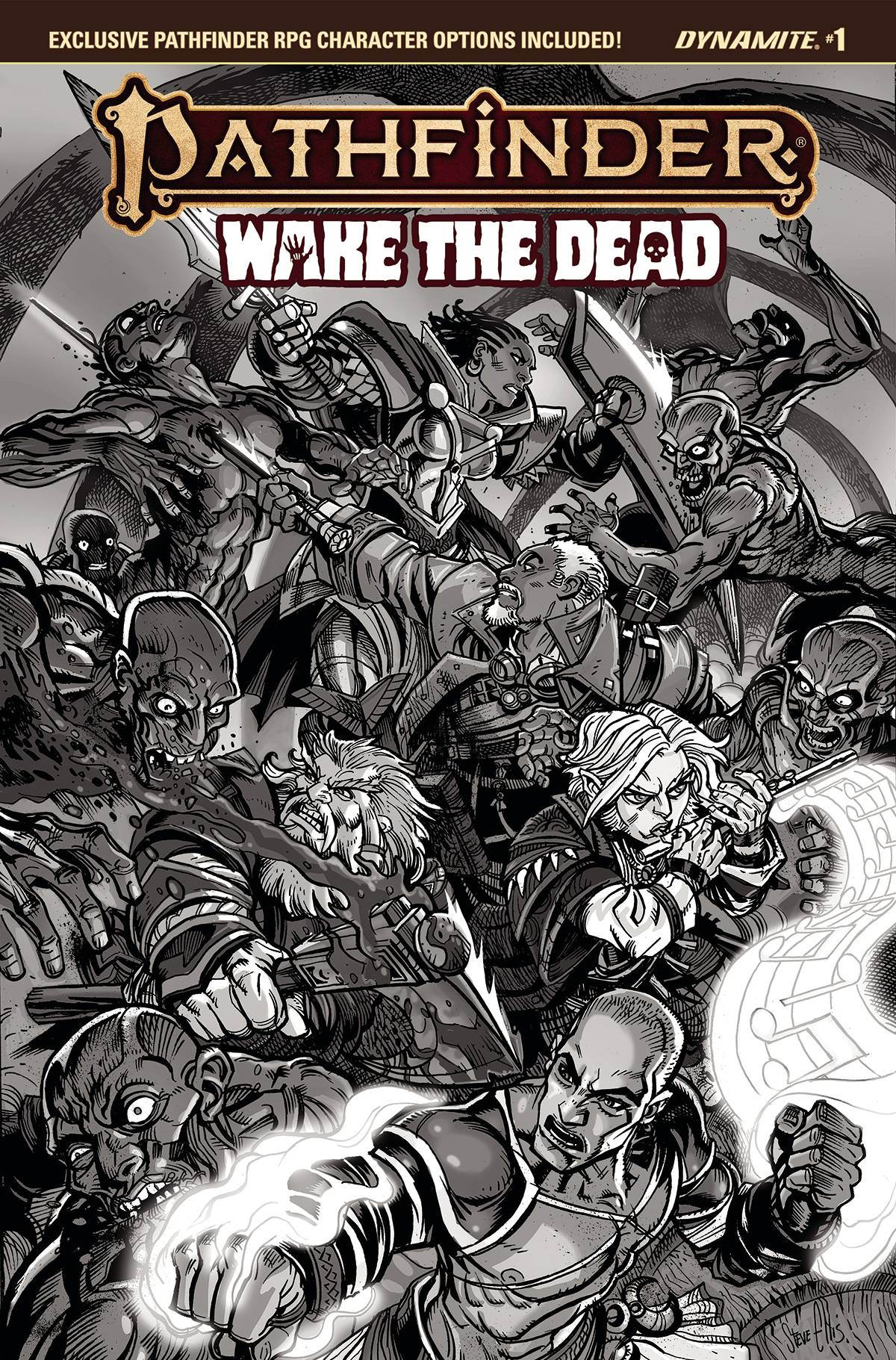 PATHFINDER WAKE DEAD #1 CVR E 10 COPY INCV ELLIS B&W