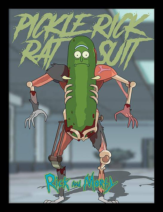 RICK & MORTY PICKLE RICK 30CMX 40CM FRAMED PRINT