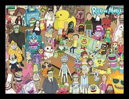 RICK & MORTY TOTAL RICKALL 30CM X 40CM FRAMED PRINT