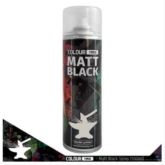 Colour Forge Matt Black Spray 500ml