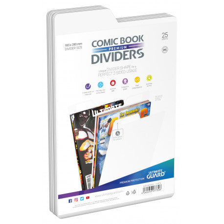 Ultimate Guard Premium Comic Book Dividers White (25)