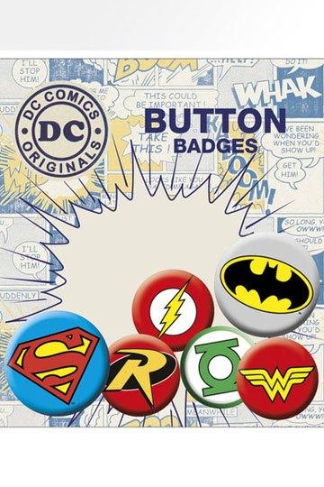 DC Comics Pin Badges 6-Pack Logos