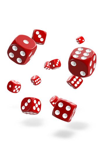 Oakie Doakie Dice D6 Dice 12 mm Solid - Red (36)