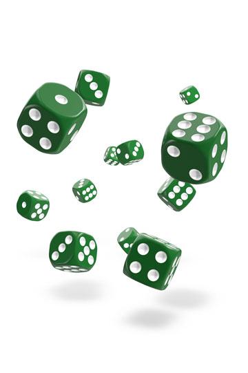 Oakie Doakie Dice D6 Dice 12 mm Solid - Green (36)