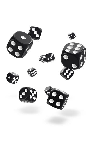 Oakie Doakie Dice D6 Dice 12 mm Solid - Black (36)
