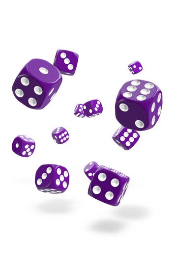 Oakie Doakie Dice D6 Dice 12 mm Solid - Purple (36)