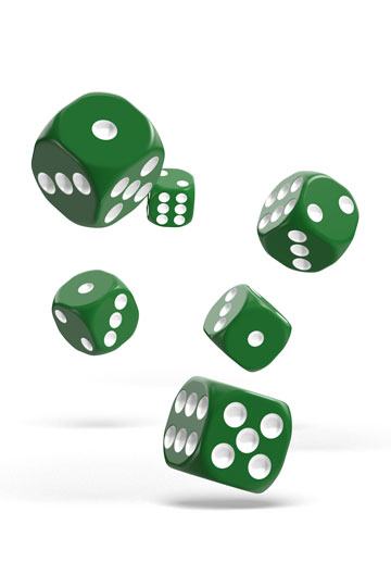 Oakie Doakie Dice D6 Dice 16 mm Solid - Green (12)