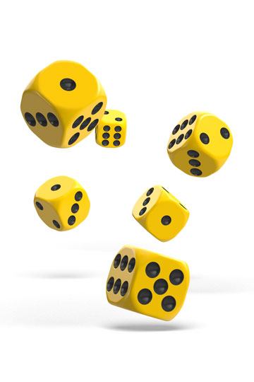 Oakie Doakie Dice D6 Dice 16 mm Solid - Yellow (12)