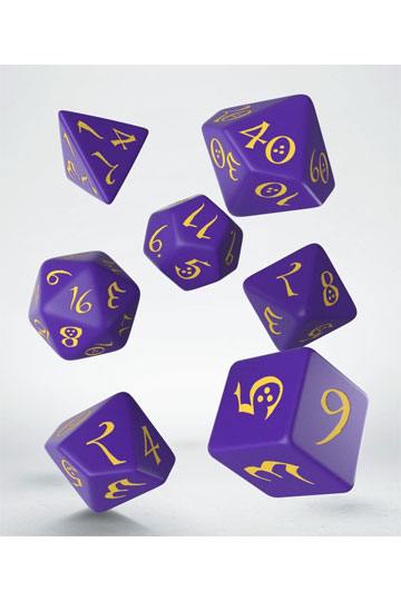 Classic RPG Dice Set purple & yellow (7)