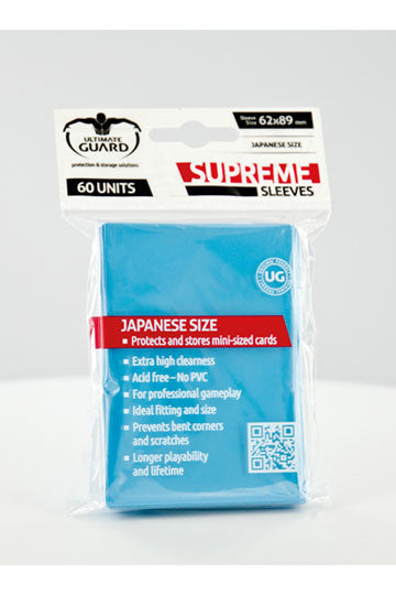 Ultimate Guard Supreme Sleeves Japanese Size Light Blue (60) Comics Games And Coffee Ultimate Guard Supreme Sleeves Japanese Size Light Blue (60) Comics Games And Coffee