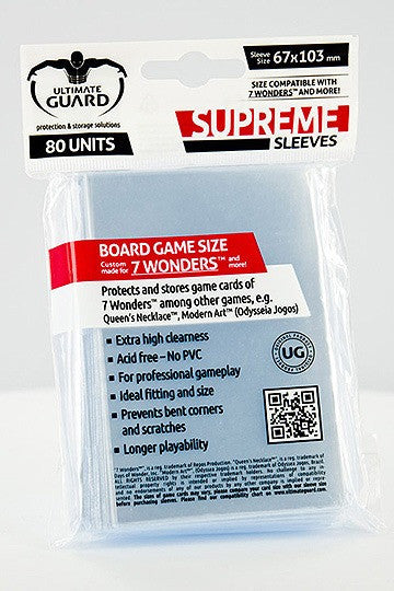 Ultimate Guard Supreme Sleeves for Board Game Cards 7 Wonders (80)