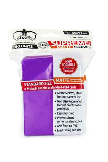 Ultimate Guard Supreme Sleeves Standard Size Matte Purple (80)