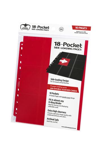 Ultimate Guard 18-Pocket Pages Side-Loading Red (10)