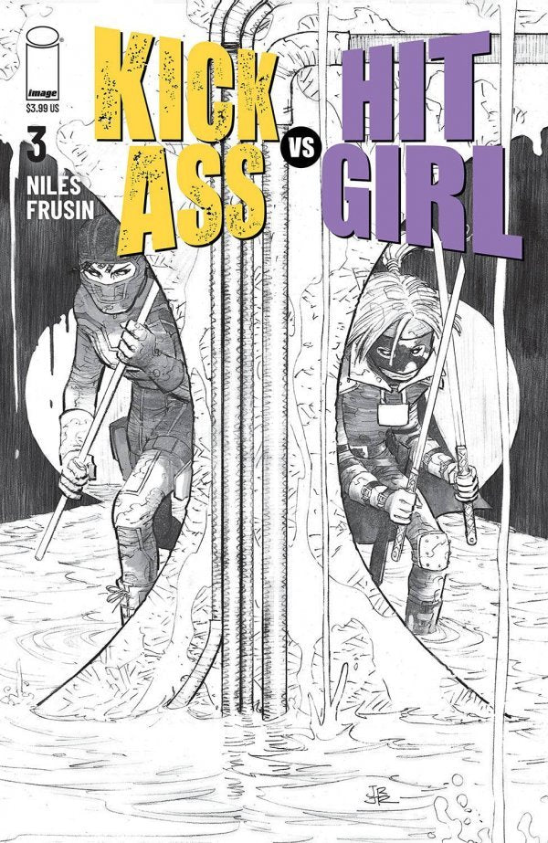 KICK-ASS VS HIT-GIRL #3 (OF 5) ROMITA JR B&W VAR