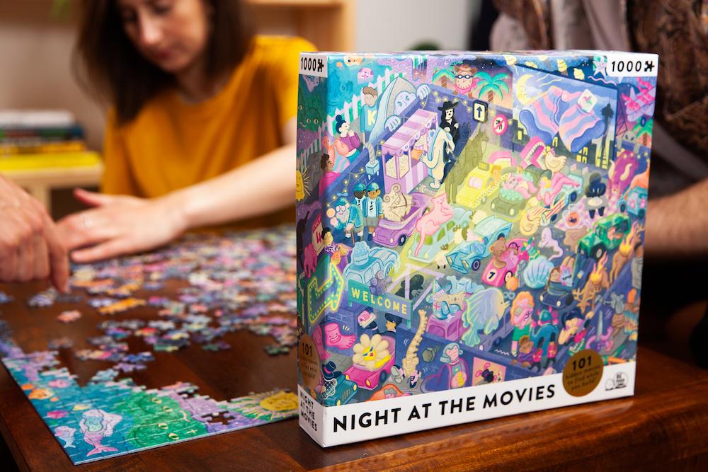 NIGHT AT THE MOVIES PUZZLE GAME
