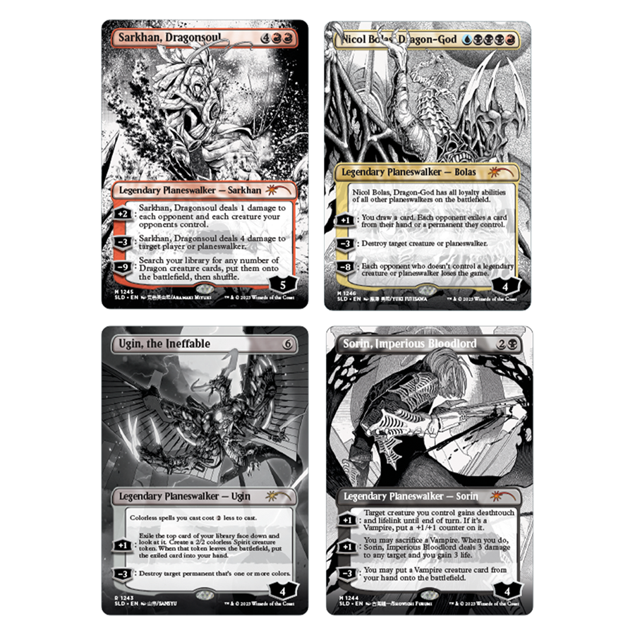 More Borderless Planeswalkers 4つセットで
