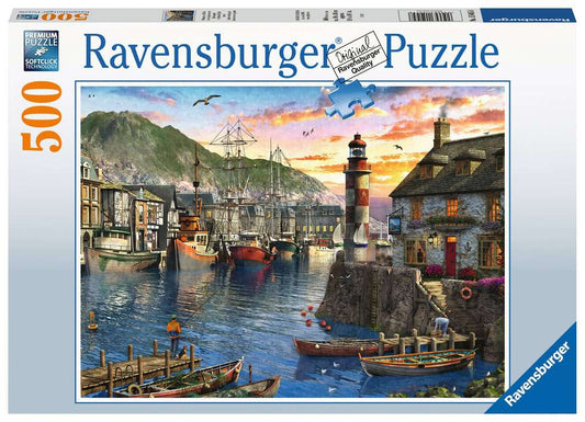Ravensburger 'Sunrise at the Port' 500pc puzzle